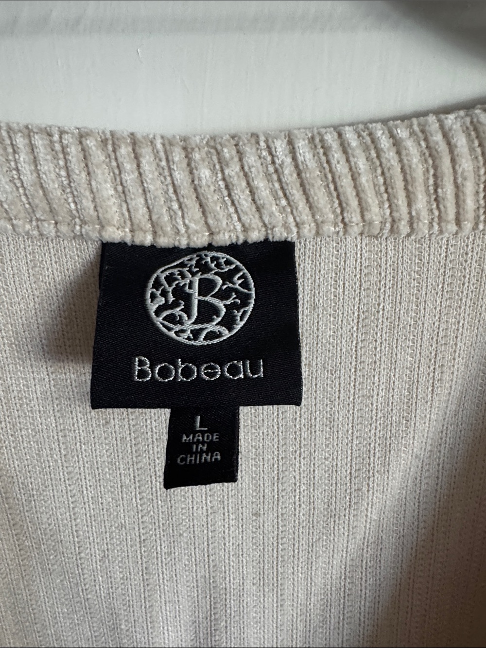 Cozy Ribbed Wide-Leg Pants 2 pc set in Cream by Bobeau - Picture 2 of 2
